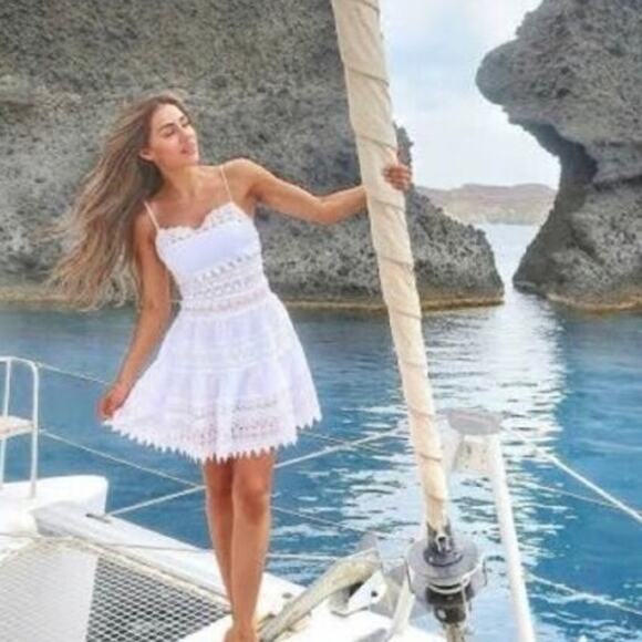 Charo Ruiz Joya Lace Mini Dress White - Picture 2 of 7